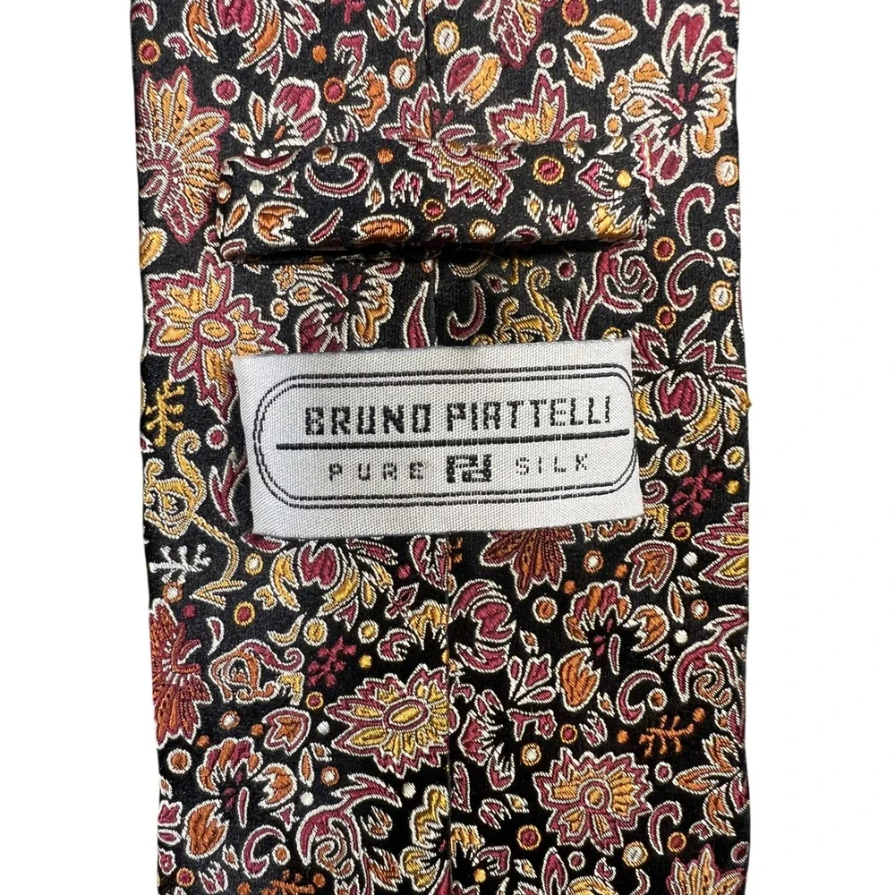 Bruno Piattelli Floral Necktie Silk Designer Patterned Tie for Men‎